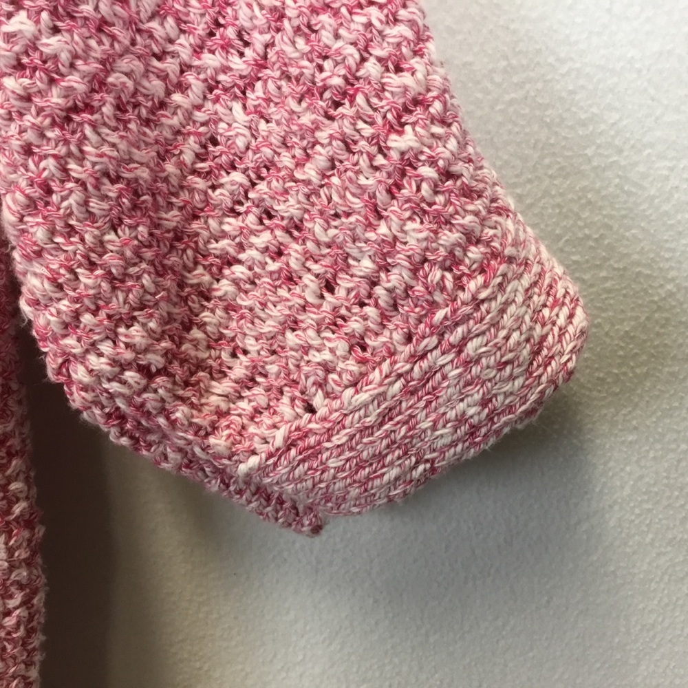 Chico's Pink Marled Cotton Linen Blend Loose Knit Sweater - Picture 5 of 9